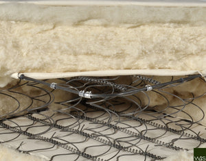 Inside of an organic innerspring mattress.